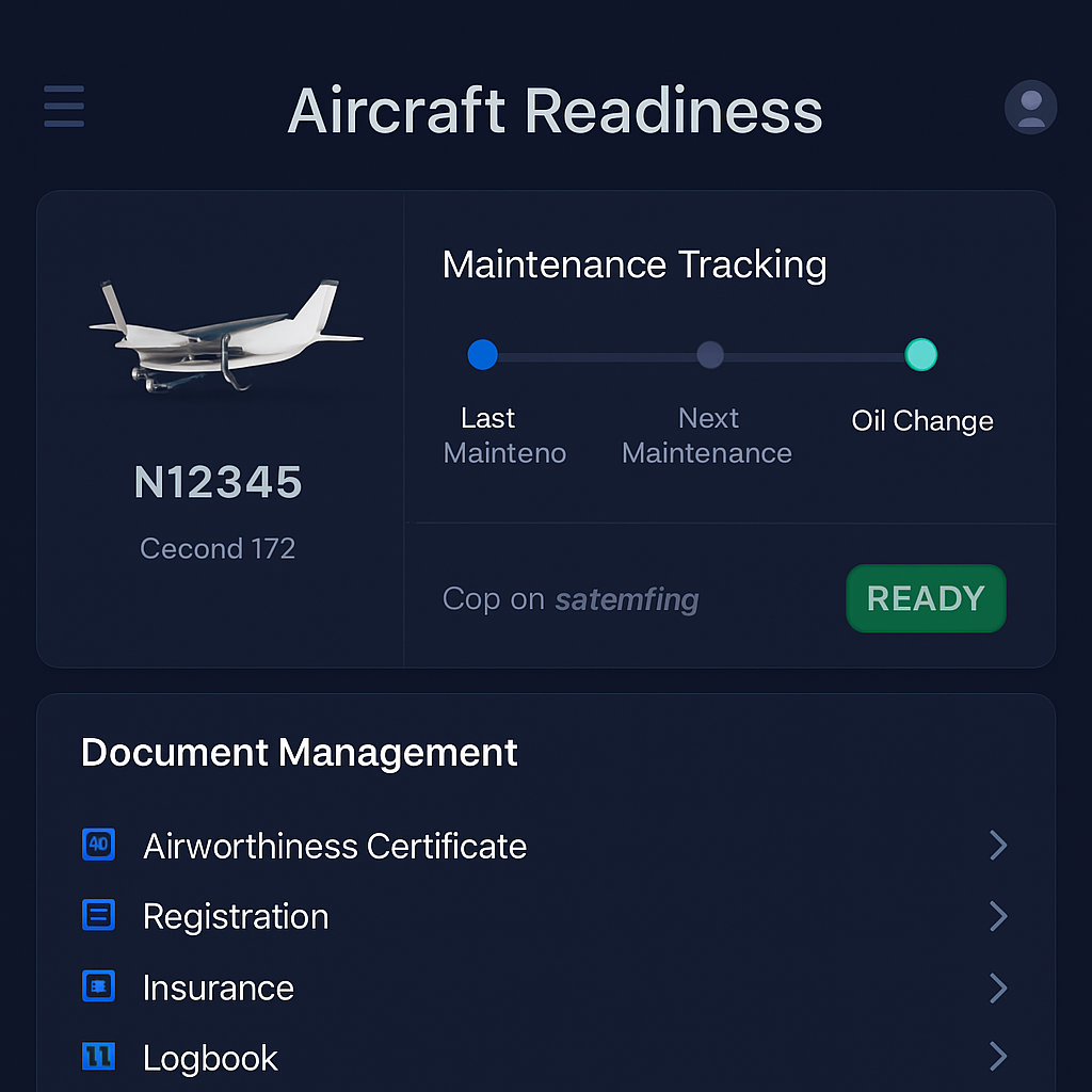 Aircraft Readiness screen in the AFRA platform